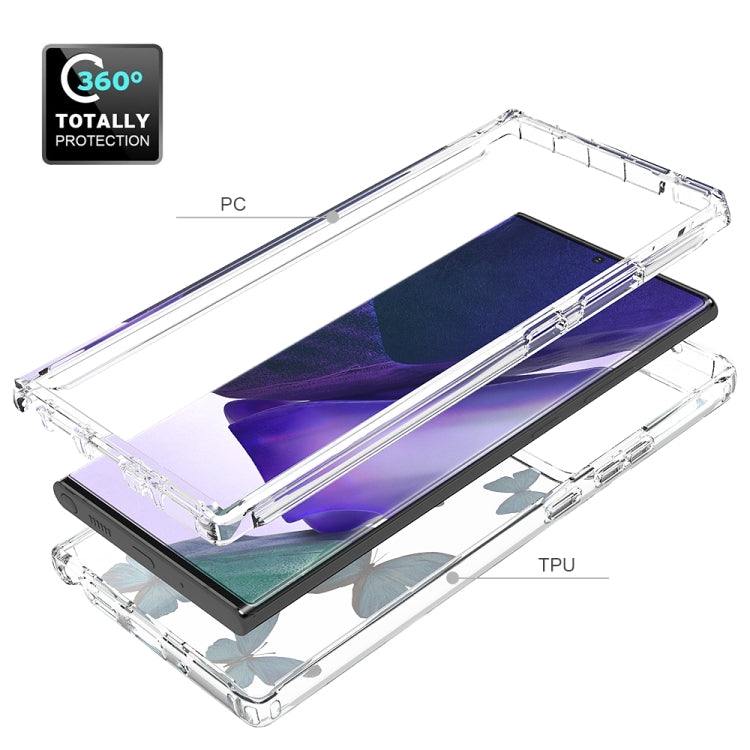 For Samsung Galaxy Note20 Ultra 2 in 1 High Transparent Painted Shockproof PC + TPU Protective Case