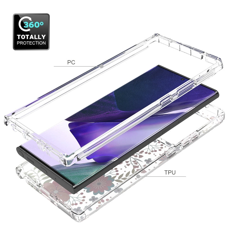 For Samsung Galaxy Note20 Ultra 2 in 1 High Transparent Painted Shockproof PC + TPU Protective Case