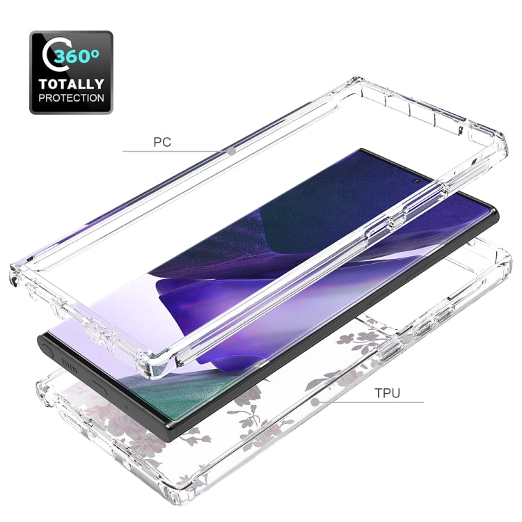 For Samsung Galaxy Note20 Ultra 2 in 1 High Transparent Painted Shockproof PC + TPU Protective Case