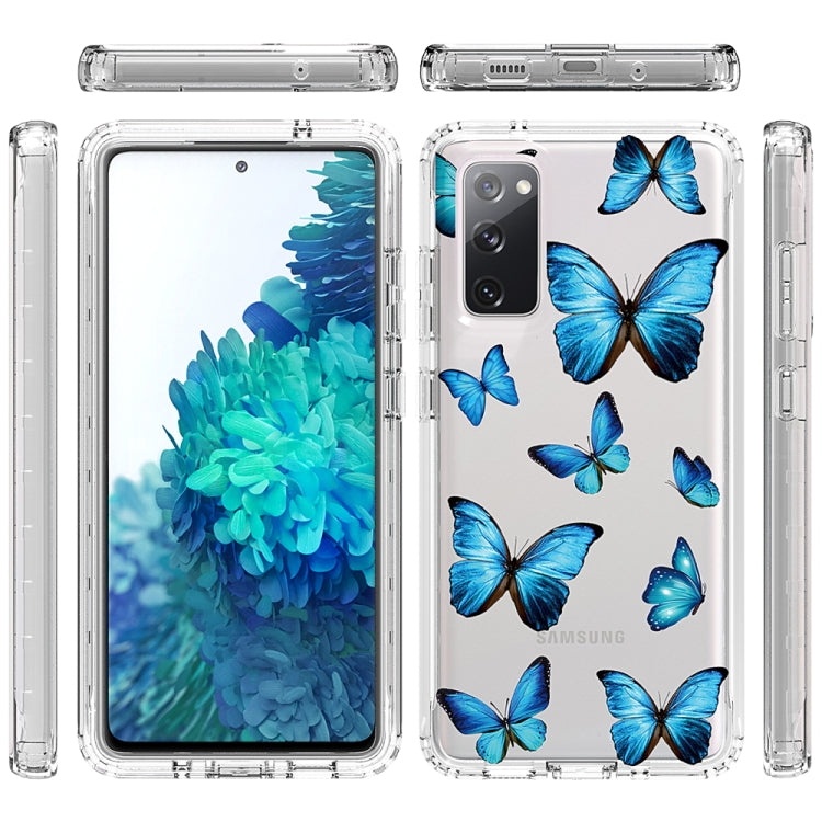 For Samsung Galaxy S20 FE 2 in 1 High Transparent Painted Shockproof PC + TPU Protective Case
