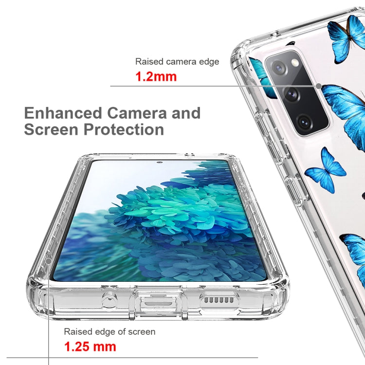 For Samsung Galaxy S20 FE 2 in 1 High Transparent Painted Shockproof PC + TPU Protective Case