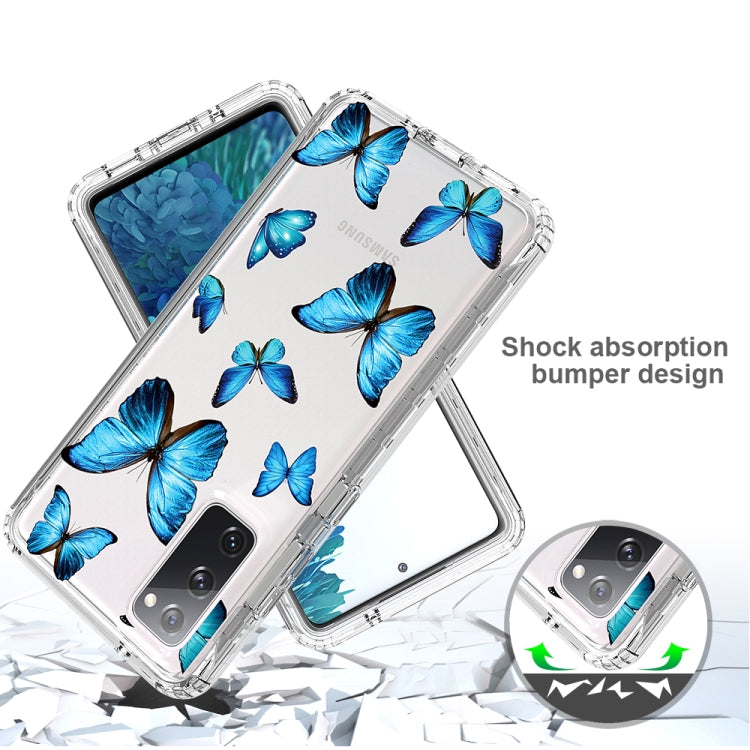 For Samsung Galaxy S20 FE 2 in 1 High Transparent Painted Shockproof PC + TPU Protective Case