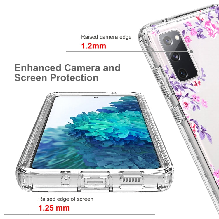 For Samsung Galaxy S20 FE 2 in 1 High Transparent Painted Shockproof PC + TPU Protective Case