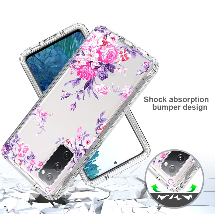 For Samsung Galaxy S20 FE 2 in 1 High Transparent Painted Shockproof PC + TPU Protective Case