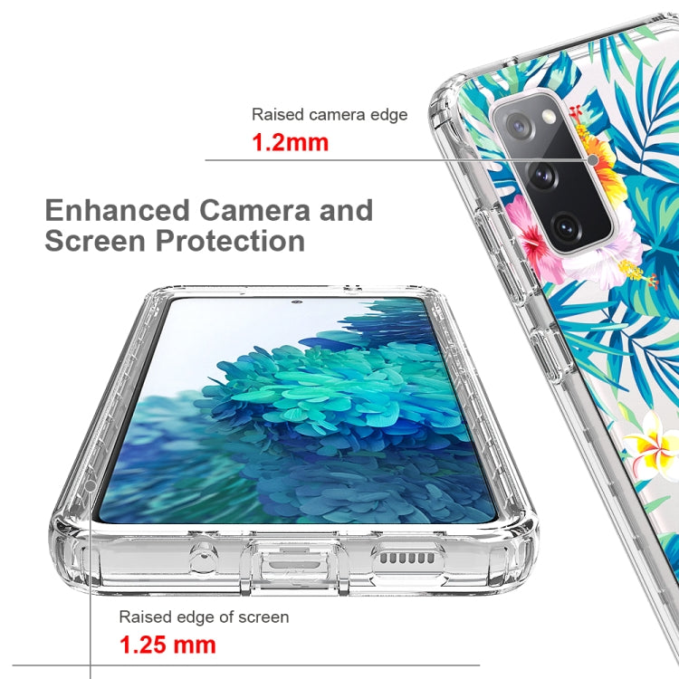 For Samsung Galaxy S20 FE 2 in 1 High Transparent Painted Shockproof PC + TPU Protective Case