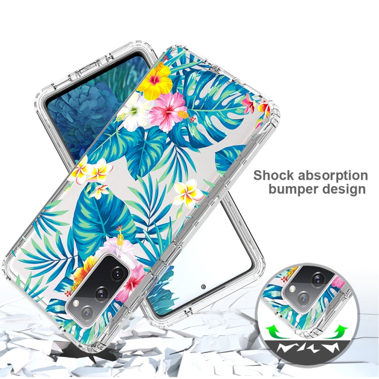 For Samsung Galaxy S20 FE 2 in 1 High Transparent Painted Shockproof PC + TPU Protective Case