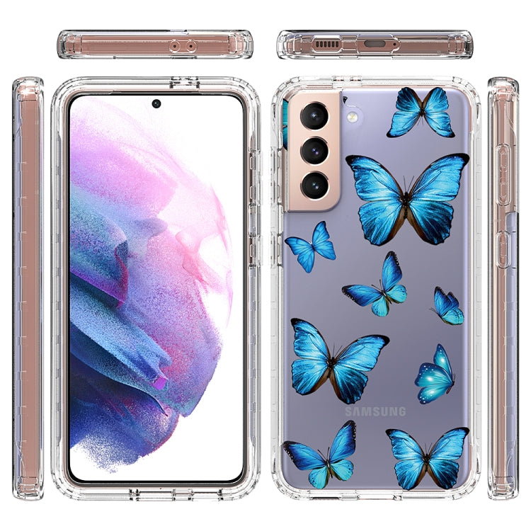 For Samsung Galaxy S21 5G 2 in 1 High Transparent Painted Shockproof PC + TPU Protective Case