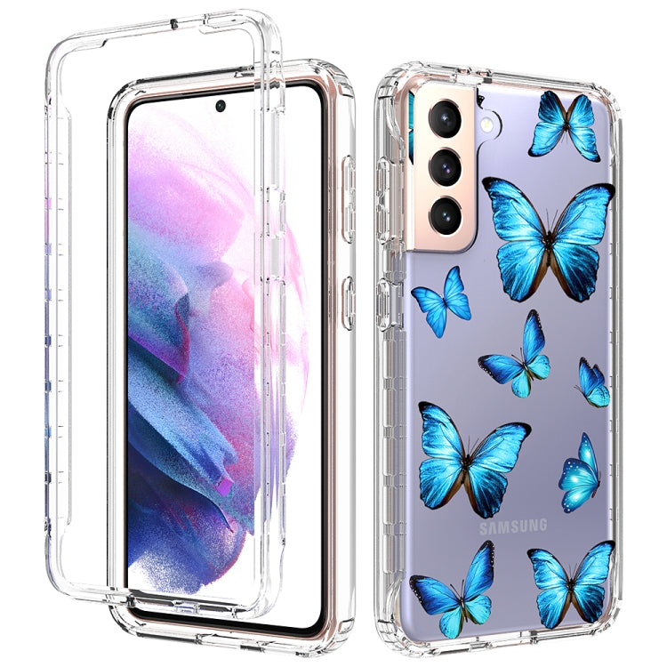 For Samsung Galaxy S21 5G 2 in 1 High Transparent Painted Shockproof PC + TPU Protective Case