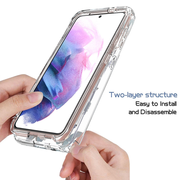 For Samsung Galaxy S21 5G 2 in 1 High Transparent Painted Shockproof PC + TPU Protective Case