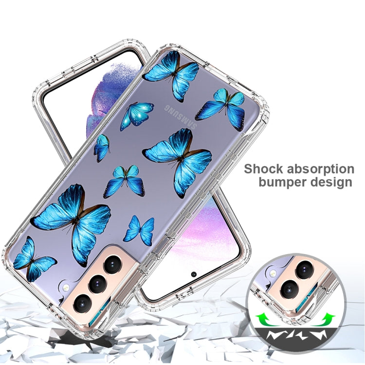 For Samsung Galaxy S21 5G 2 in 1 High Transparent Painted Shockproof PC + TPU Protective Case
