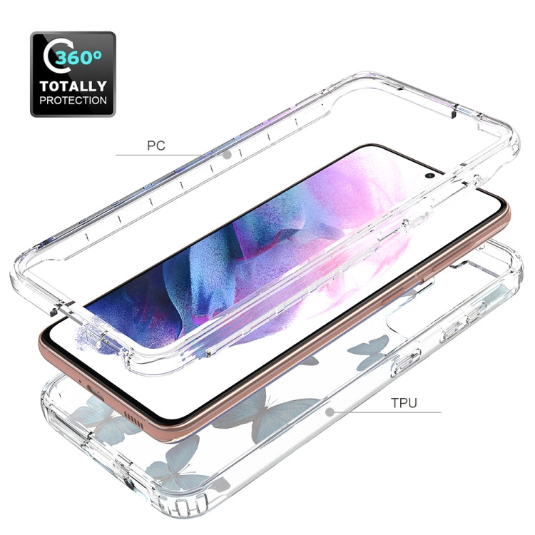 For Samsung Galaxy S21 5G 2 in 1 High Transparent Painted Shockproof PC + TPU Protective Case