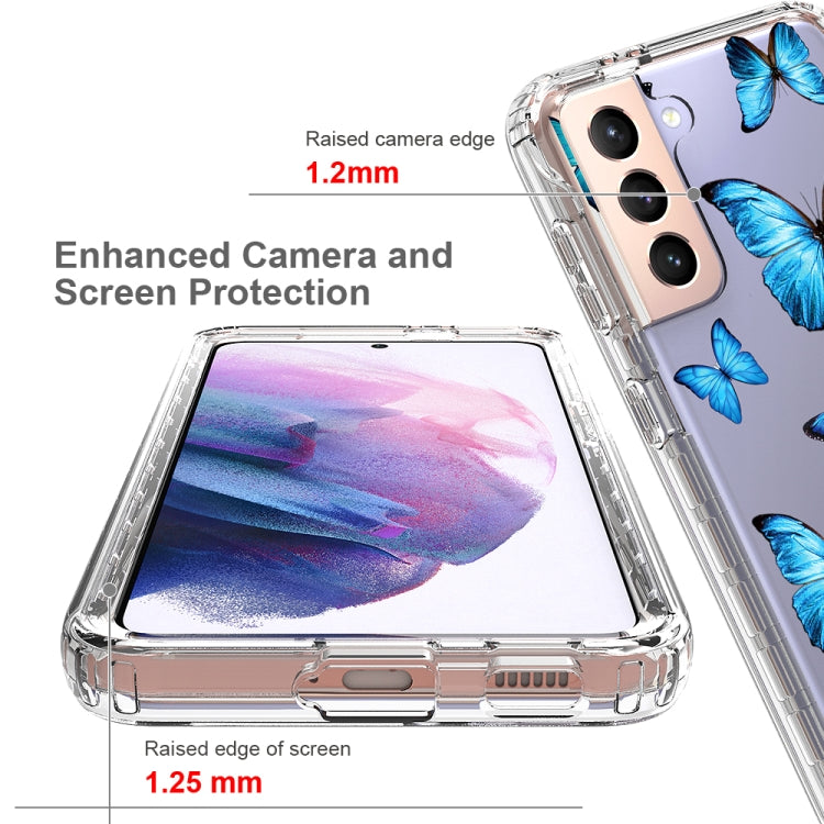 For Samsung Galaxy S21 5G 2 in 1 High Transparent Painted Shockproof PC + TPU Protective Case