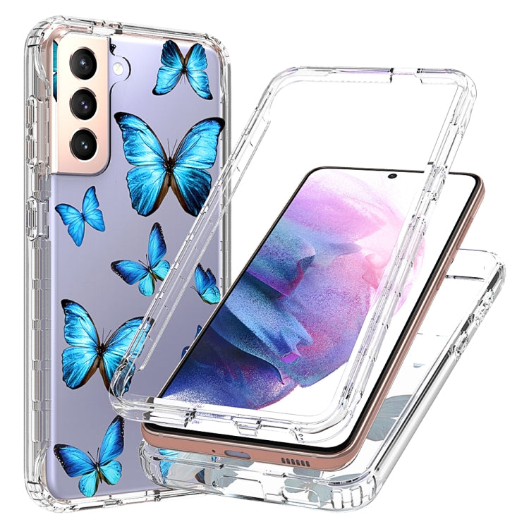 For Samsung Galaxy S21 5G 2 in 1 High Transparent Painted Shockproof PC + TPU Protective Case