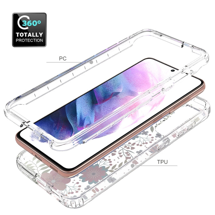 For Samsung Galaxy S21 5G 2 in 1 High Transparent Painted Shockproof PC + TPU Protective Case