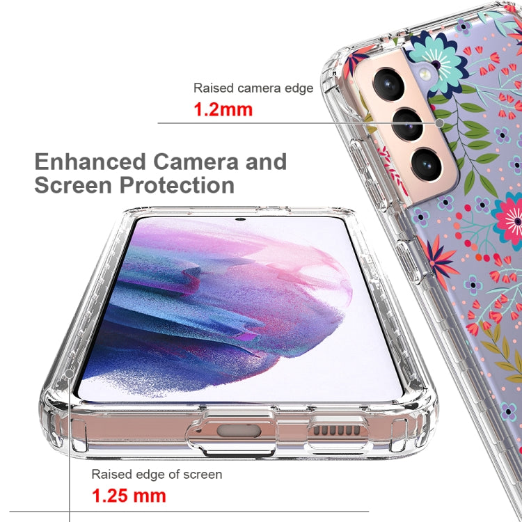 For Samsung Galaxy S21 5G 2 in 1 High Transparent Painted Shockproof PC + TPU Protective Case
