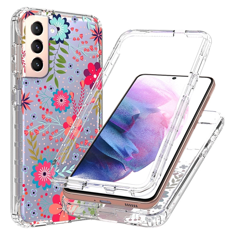 For Samsung Galaxy S21 5G 2 in 1 High Transparent Painted Shockproof PC + TPU Protective Case