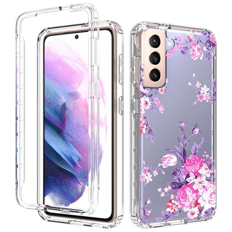 For Samsung Galaxy S21 5G 2 in 1 High Transparent Painted Shockproof PC + TPU Protective Case