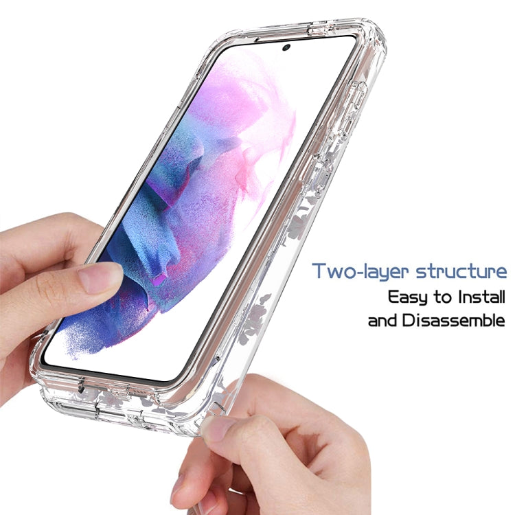 For Samsung Galaxy S21 5G 2 in 1 High Transparent Painted Shockproof PC + TPU Protective Case