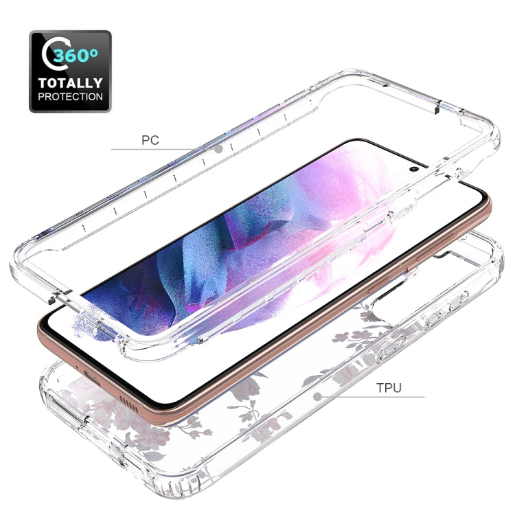 For Samsung Galaxy S21 5G 2 in 1 High Transparent Painted Shockproof PC + TPU Protective Case
