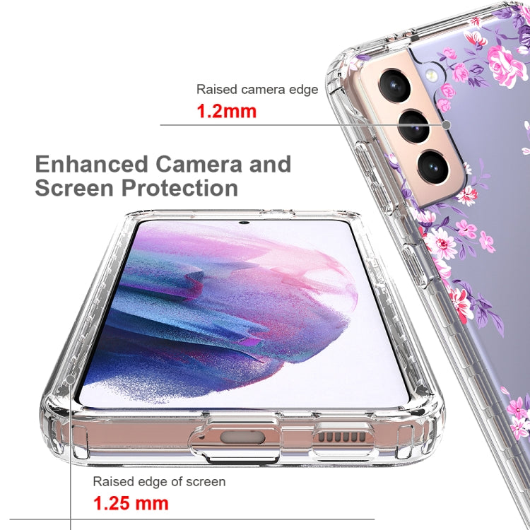 For Samsung Galaxy S21 5G 2 in 1 High Transparent Painted Shockproof PC + TPU Protective Case