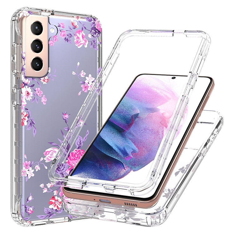 For Samsung Galaxy S21 5G 2 in 1 High Transparent Painted Shockproof PC + TPU Protective Case