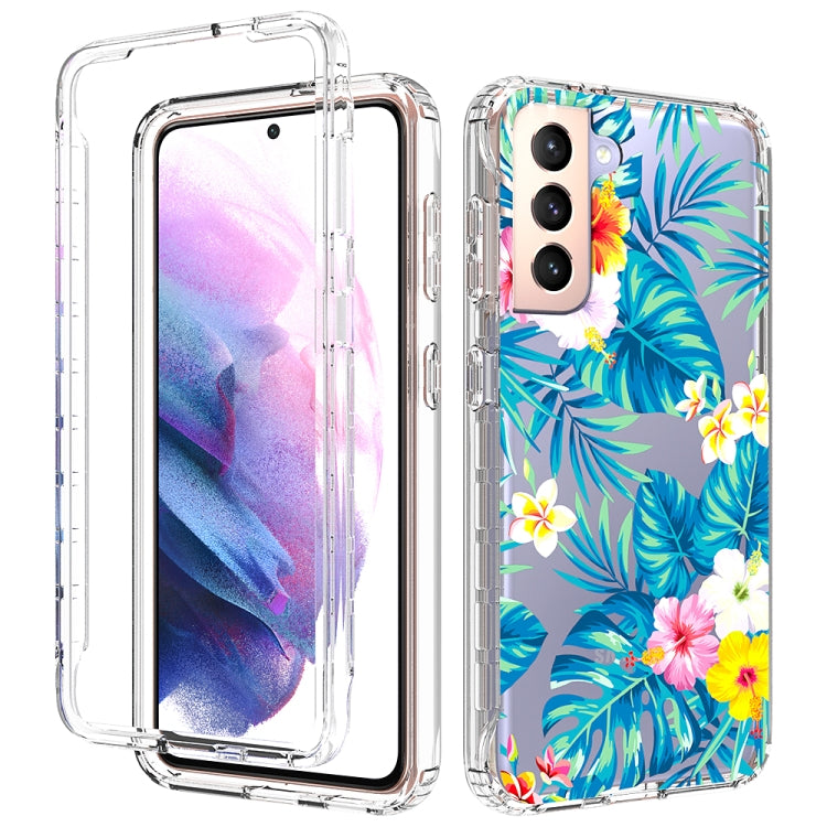 For Samsung Galaxy S21 5G 2 in 1 High Transparent Painted Shockproof PC + TPU Protective Case