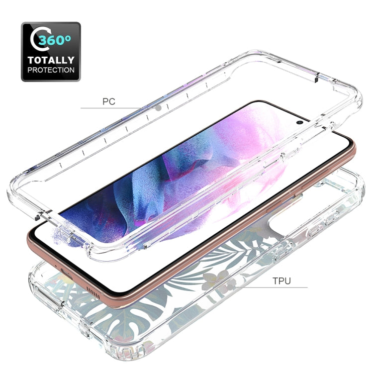 For Samsung Galaxy S21 5G 2 in 1 High Transparent Painted Shockproof PC + TPU Protective Case