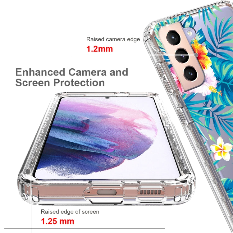 For Samsung Galaxy S21 5G 2 in 1 High Transparent Painted Shockproof PC + TPU Protective Case