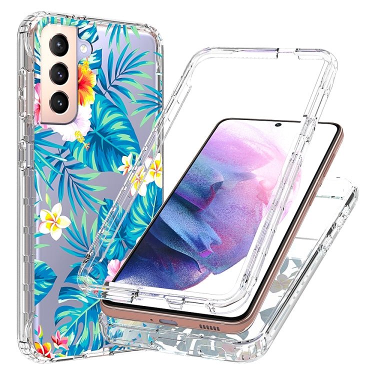 For Samsung Galaxy S21 5G 2 in 1 High Transparent Painted Shockproof PC + TPU Protective Case
