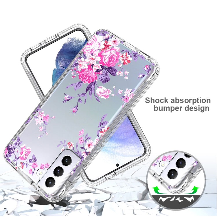 For Samsung Galaxy S21+ 5G 2 in 1 High Transparent Painted Shockproof PC + TPU Protective Case
