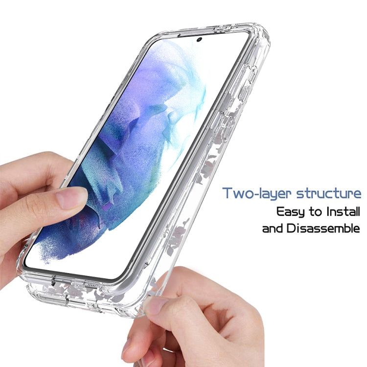 For Samsung Galaxy S21+ 5G 2 in 1 High Transparent Painted Shockproof PC + TPU Protective Case