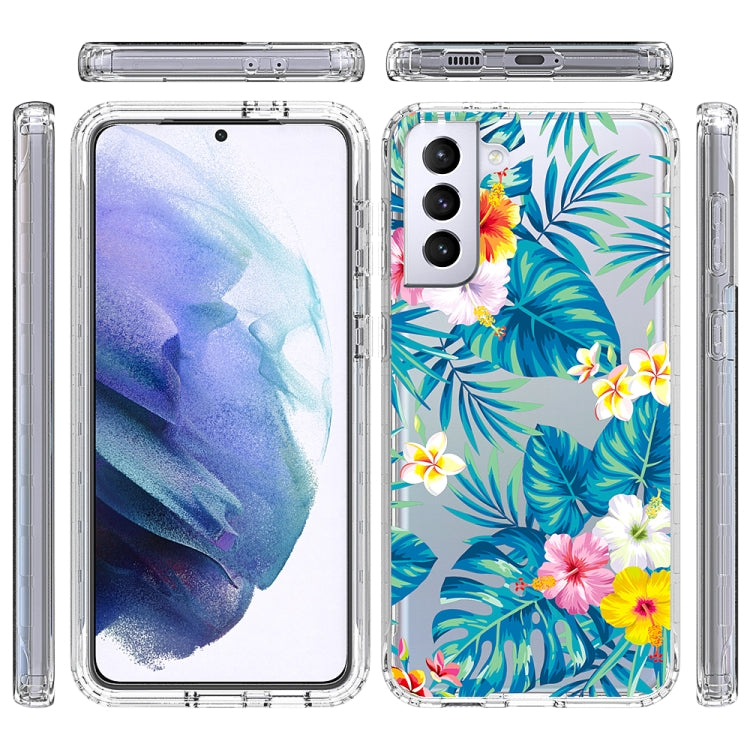 For Samsung Galaxy S21+ 5G 2 in 1 High Transparent Painted Shockproof PC + TPU Protective Case