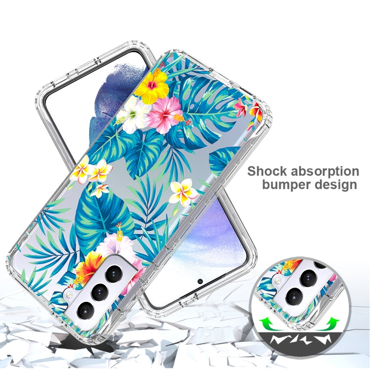 For Samsung Galaxy S21+ 5G 2 in 1 High Transparent Painted Shockproof PC + TPU Protective Case