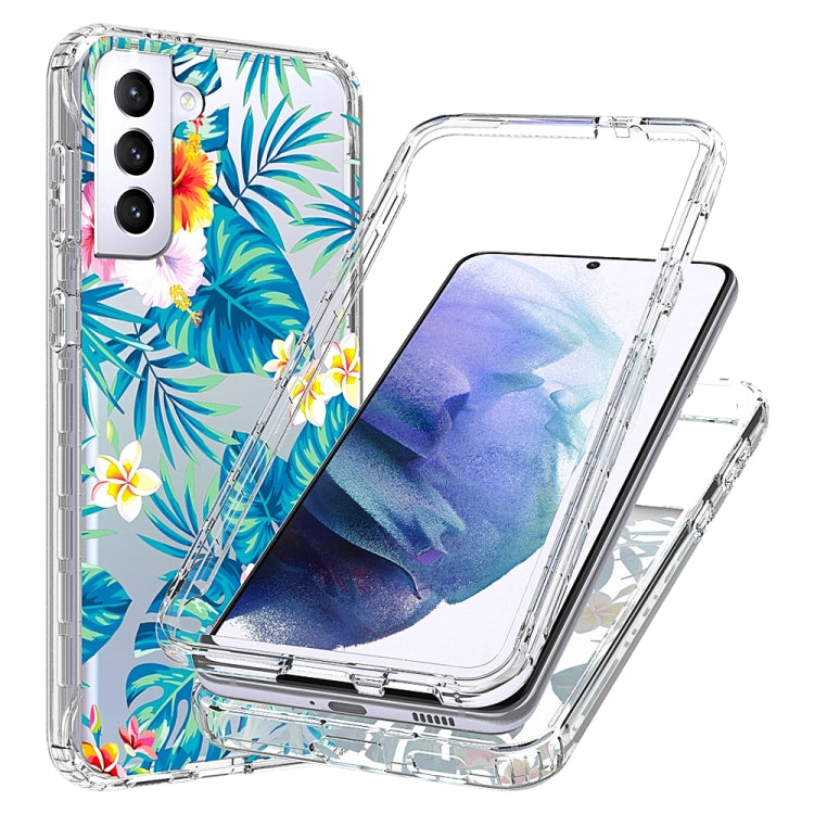 For Samsung Galaxy S21+ 5G 2 in 1 High Transparent Painted Shockproof PC + TPU Protective Case
