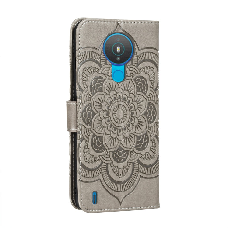 For Nokia 1.4 Mandala Embossing Pattern Horizontal Flip PU Leather Case with Holder & Card Slots & Wallet & Lanyard