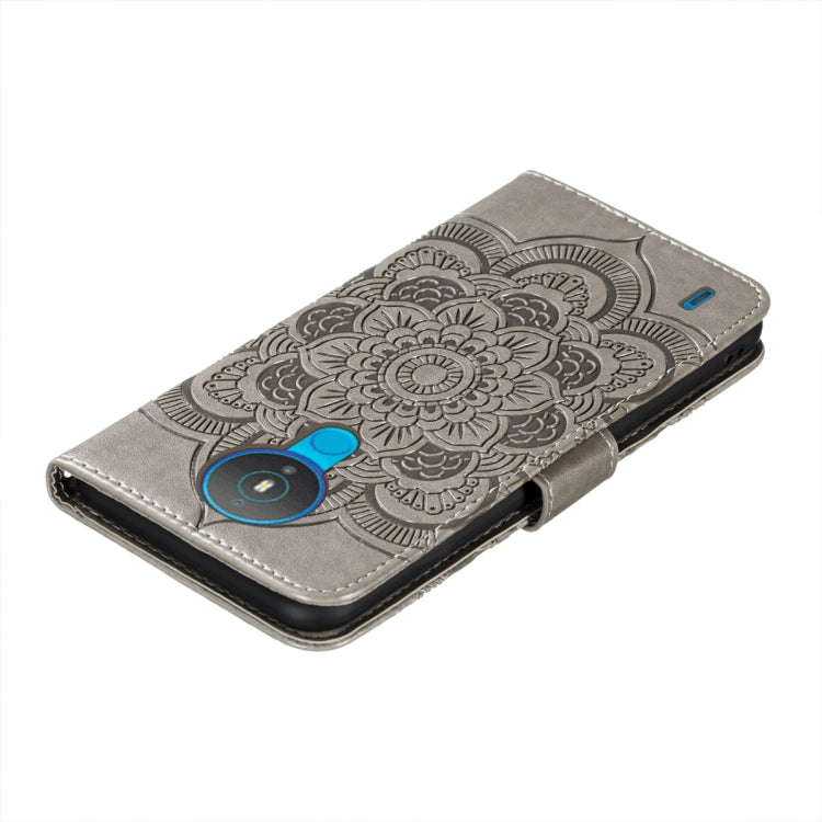 For Nokia 1.4 Mandala Embossing Pattern Horizontal Flip PU Leather Case with Holder & Card Slots & Wallet & Lanyard