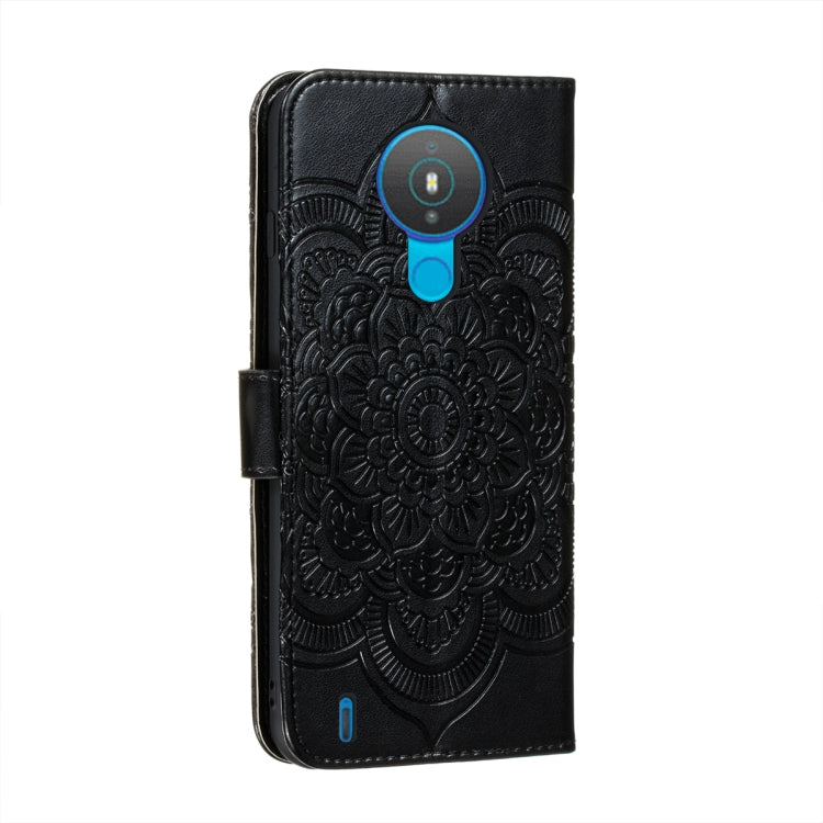 For Nokia 1.4 Mandala Embossing Pattern Horizontal Flip PU Leather Case with Holder & Card Slots & Wallet & Lanyard
