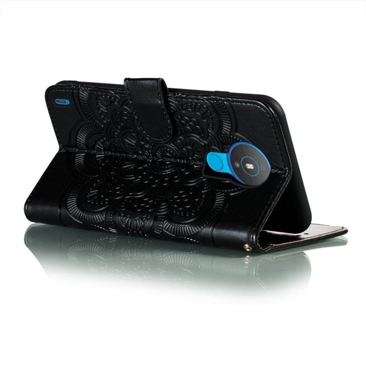 For Nokia 1.4 Mandala Embossing Pattern Horizontal Flip PU Leather Case with Holder & Card Slots & Wallet & Lanyard