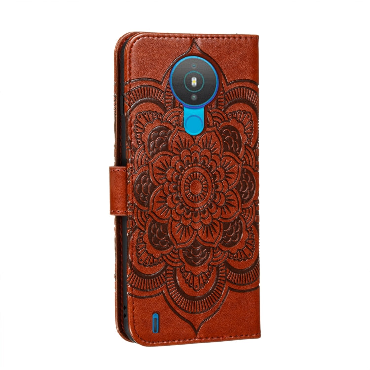 For Nokia 1.4 Mandala Embossing Pattern Horizontal Flip PU Leather Case with Holder & Card Slots & Wallet & Lanyard