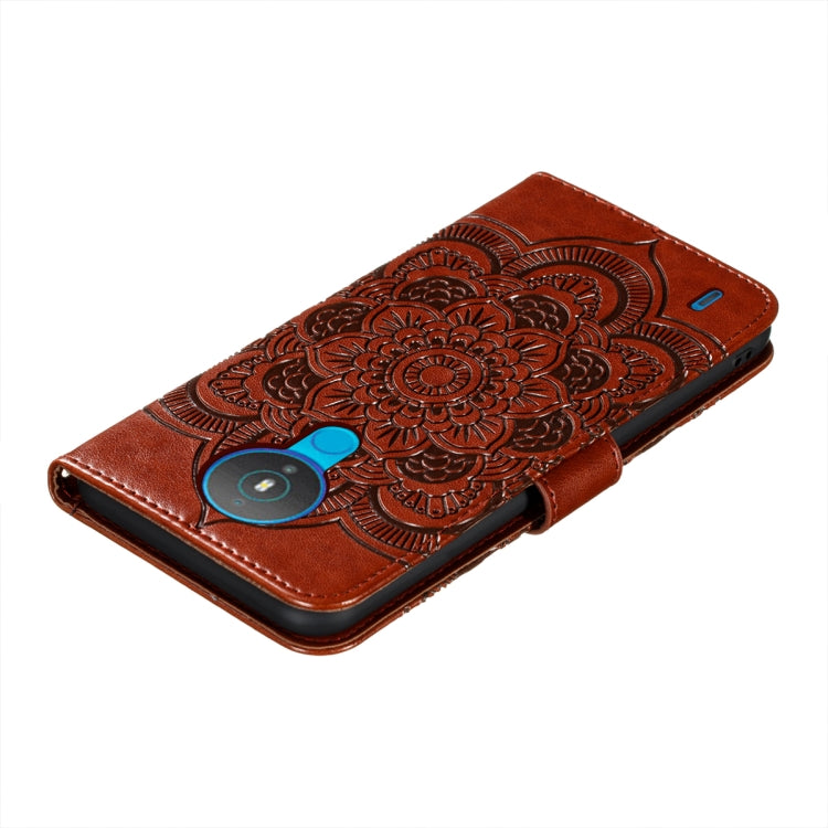 For Nokia 1.4 Mandala Embossing Pattern Horizontal Flip PU Leather Case with Holder & Card Slots & Wallet & Lanyard