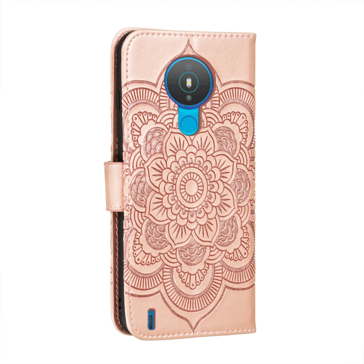 For Nokia 1.4 Mandala Embossing Pattern Horizontal Flip PU Leather Case with Holder & Card Slots & Wallet & Lanyard