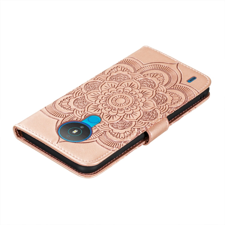 For Nokia 1.4 Mandala Embossing Pattern Horizontal Flip PU Leather Case with Holder & Card Slots & Wallet & Lanyard