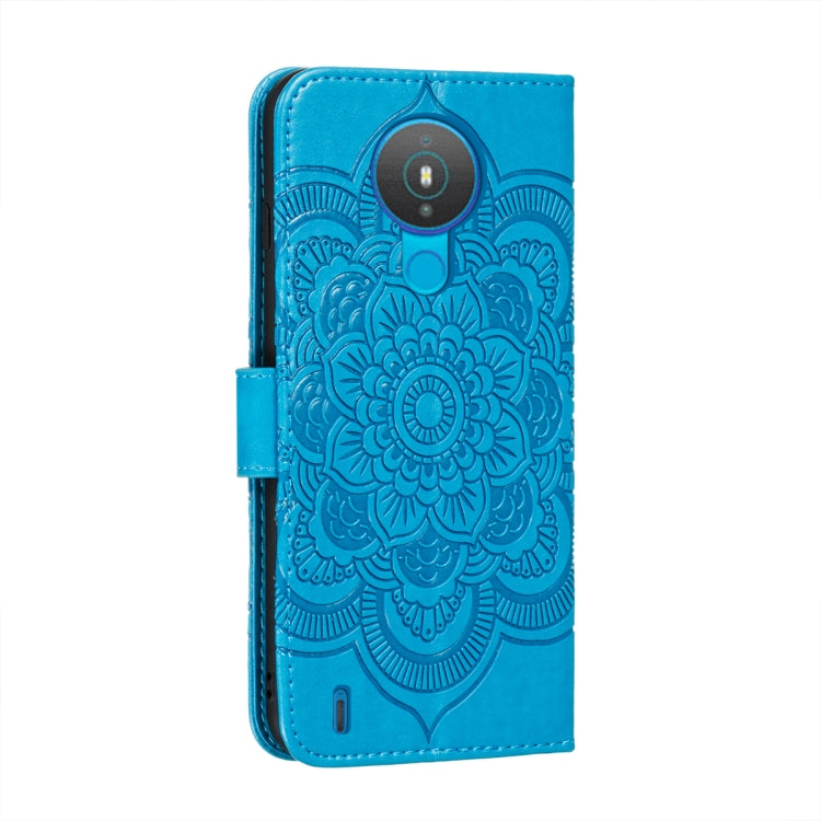For Nokia 1.4 Mandala Embossing Pattern Horizontal Flip PU Leather Case with Holder & Card Slots & Wallet & Lanyard