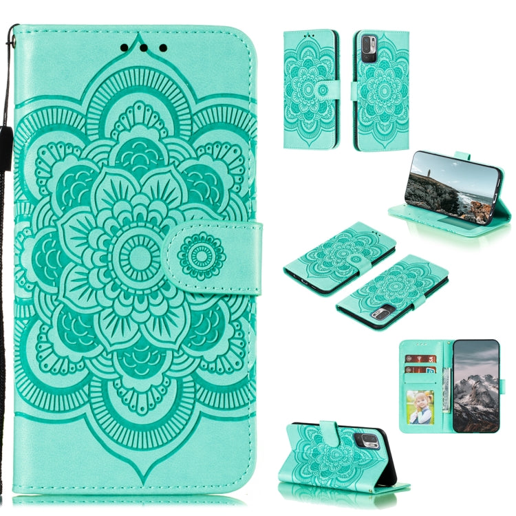For Nokia 1.4 Mandala Embossing Pattern Horizontal Flip PU Leather Case with Holder & Card Slots & Wallet & Lanyard