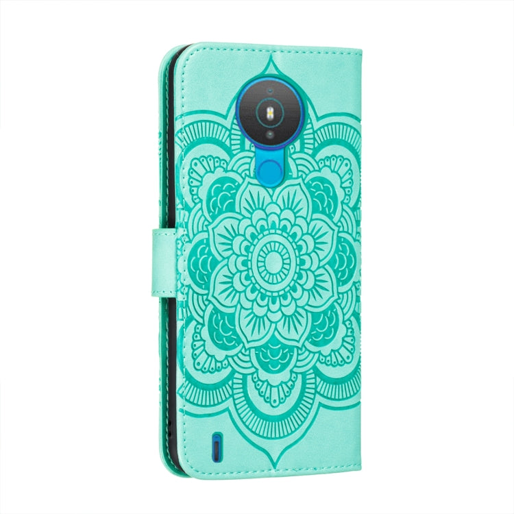 For Nokia 1.4 Mandala Embossing Pattern Horizontal Flip PU Leather Case with Holder & Card Slots & Wallet & Lanyard