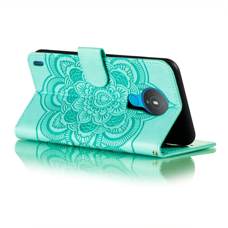 For Nokia 1.4 Mandala Embossing Pattern Horizontal Flip PU Leather Case with Holder & Card Slots & Wallet & Lanyard