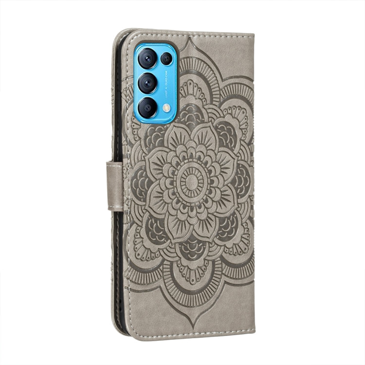 For OPPO Reno5 5G / Find X3 Lite Mandala Embossing Pattern Horizontal Flip PU Leather Case with Holder & Card Slots & Wallet & Lanyard