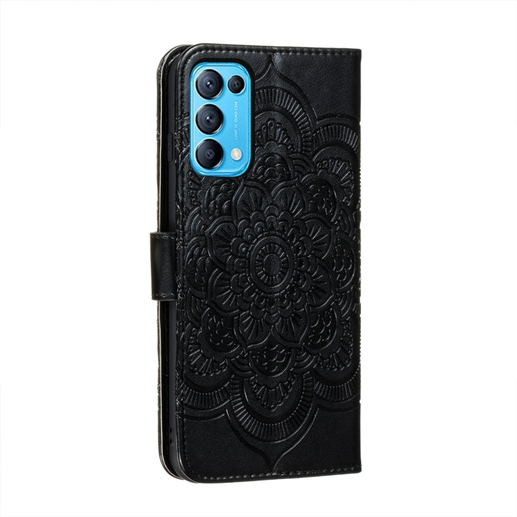 For OPPO Reno5 5G / Find X3 Lite Mandala Embossing Pattern Horizontal Flip PU Leather Case with Holder & Card Slots & Wallet & Lanyard