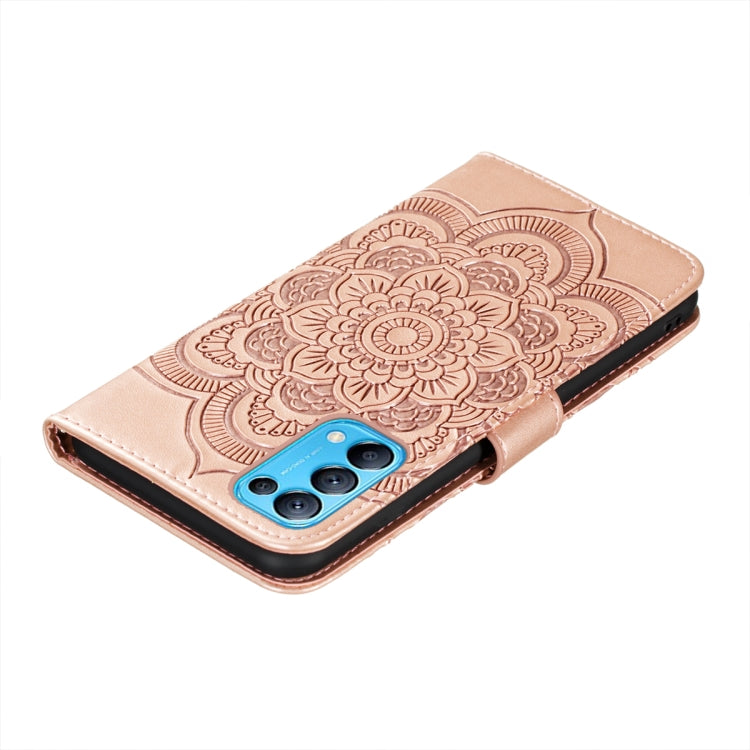 For OPPO Reno5 5G / Find X3 Lite Mandala Embossing Pattern Horizontal Flip PU Leather Case with Holder & Card Slots & Wallet & Lanyard
