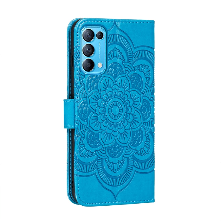 For OPPO Reno5 5G / Find X3 Lite Mandala Embossing Pattern Horizontal Flip PU Leather Case with Holder & Card Slots & Wallet & Lanyard